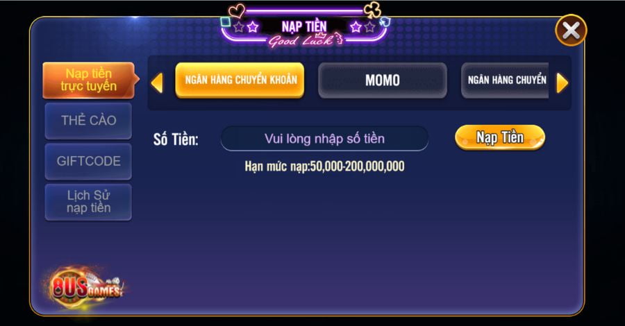 Giao dịch nạp tiền 8US đang nhận được nhiều đánh giá tích cực từ cộng đồng game