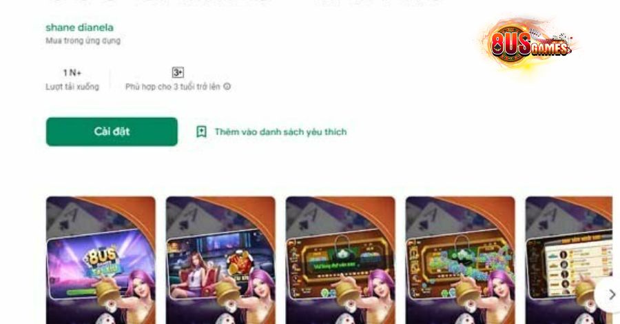 Thao tác tải game 8US trên hệ điều hành Android CH Play được tiến hành đơn giản