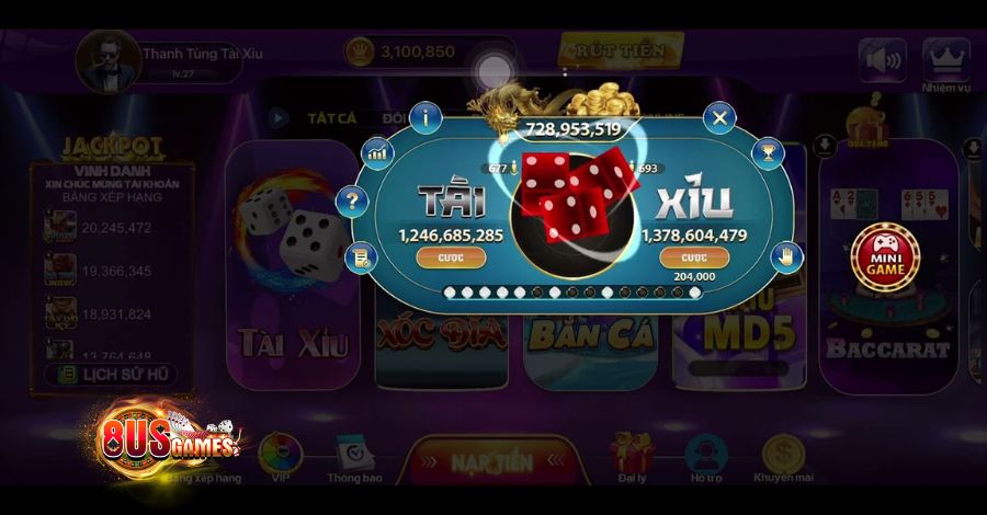 Hãy tận hưởng trò chơi Tài Xỉu và các trò chơi casino khác