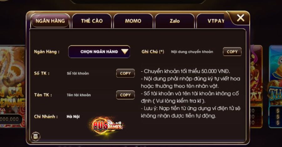 Vin Club game bài đổi thưởng hỗ trợ nhiều phương thức thanh toán tiện lợi