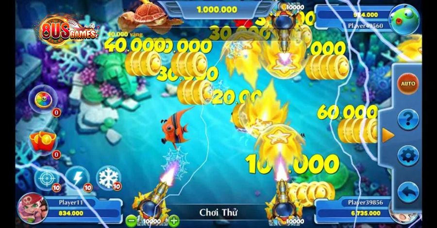 Thiết kế hình ảnh Bắn Cá 3D Săn Rồng Vàng đơn giản nhưng đẹp mắt